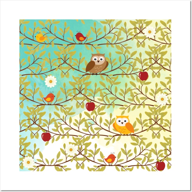 Autumn birds Wall Art by Gaspar Avila